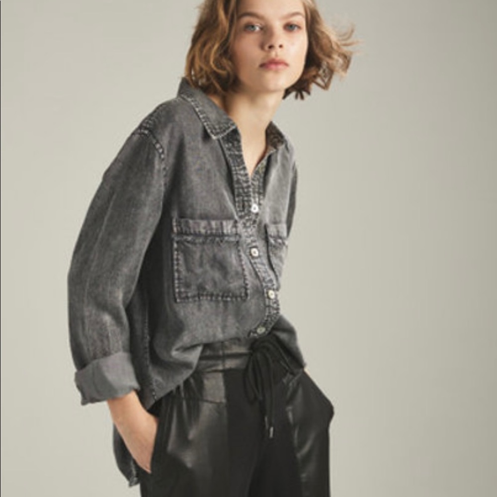 COPY - Washed Grey Denim Shirt